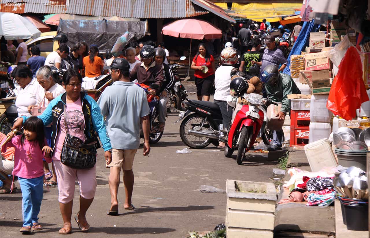 Huiveringwekkende dagmarkt van Tomohon