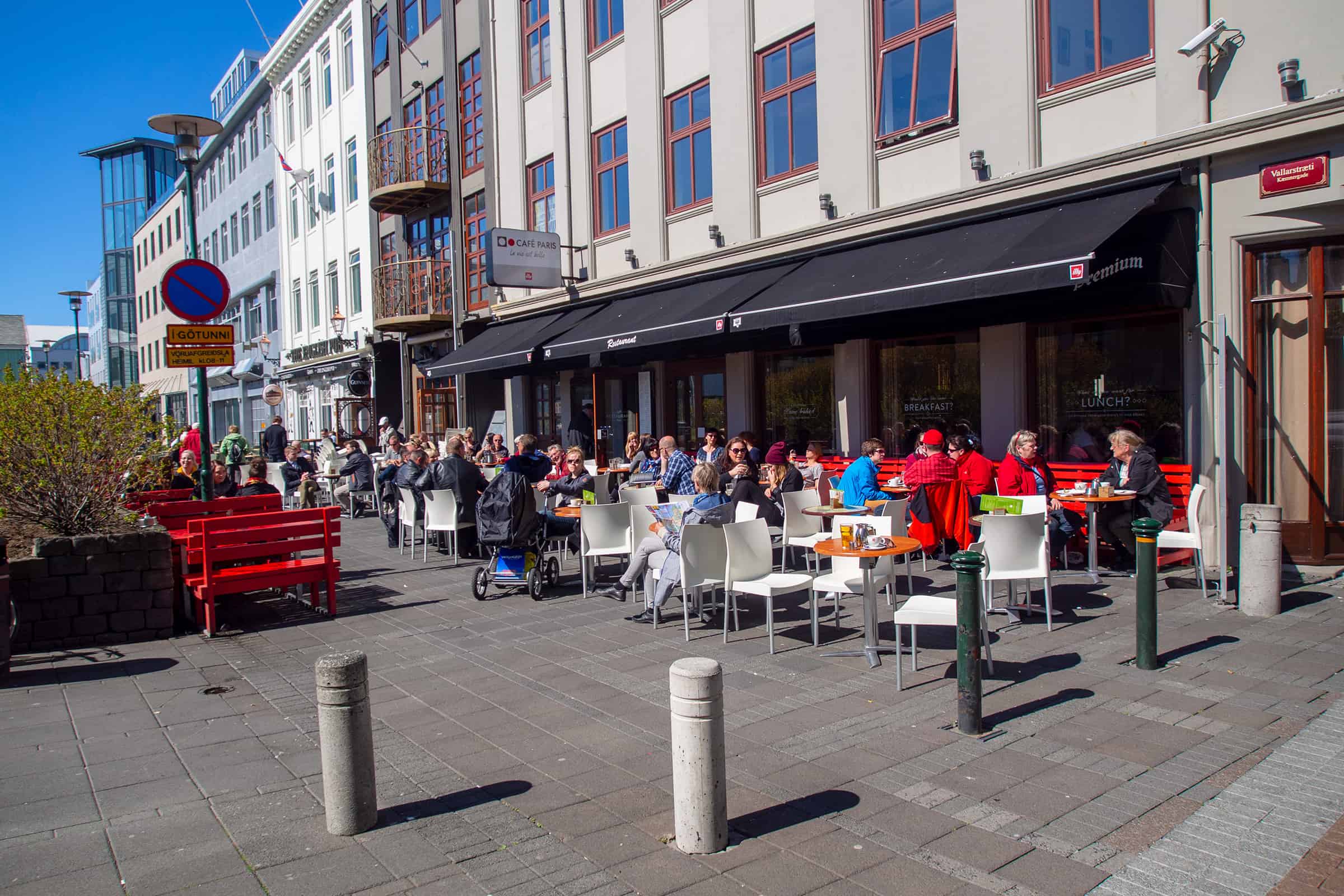 Terrasjes in Reykjavik