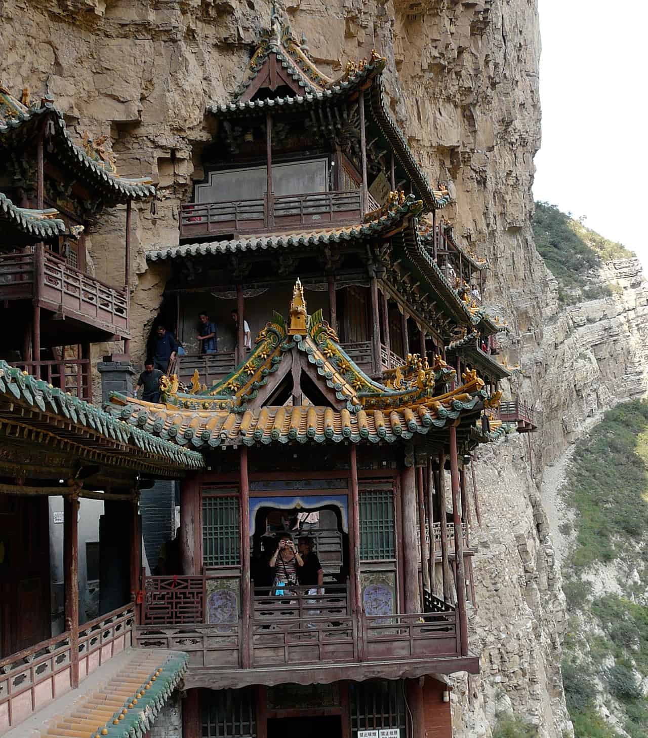 The Hanging Monastery (Hangende Klooster) bij Datong