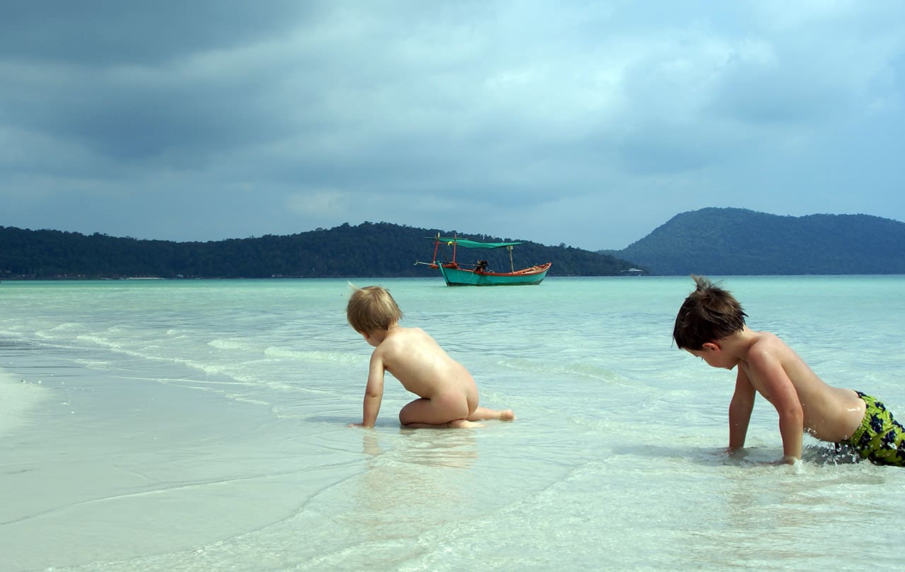 Met de kids in Vietnam en Cambodja