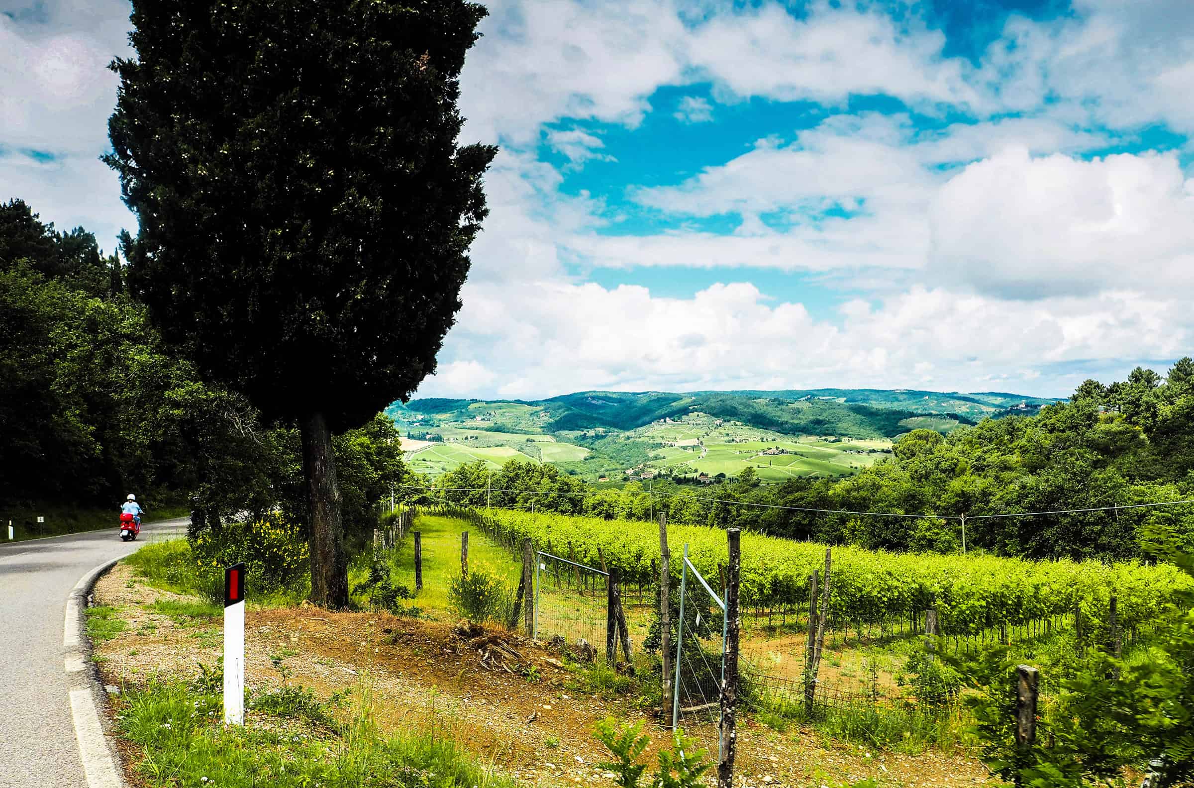 Toscane op de Vespa