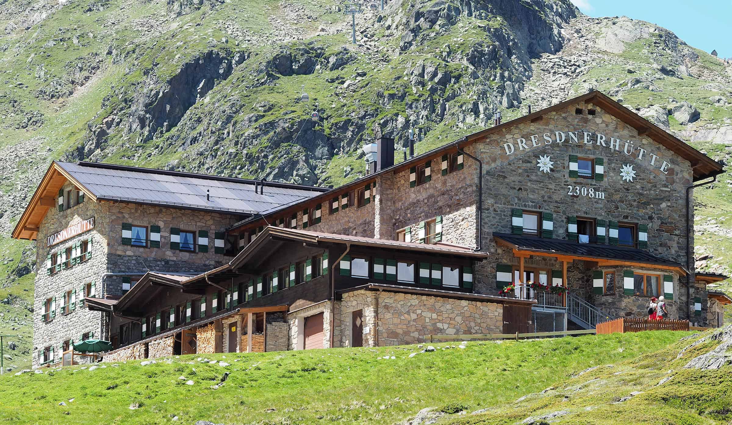 Dresdnerhutte op de Stubai Gletsjer