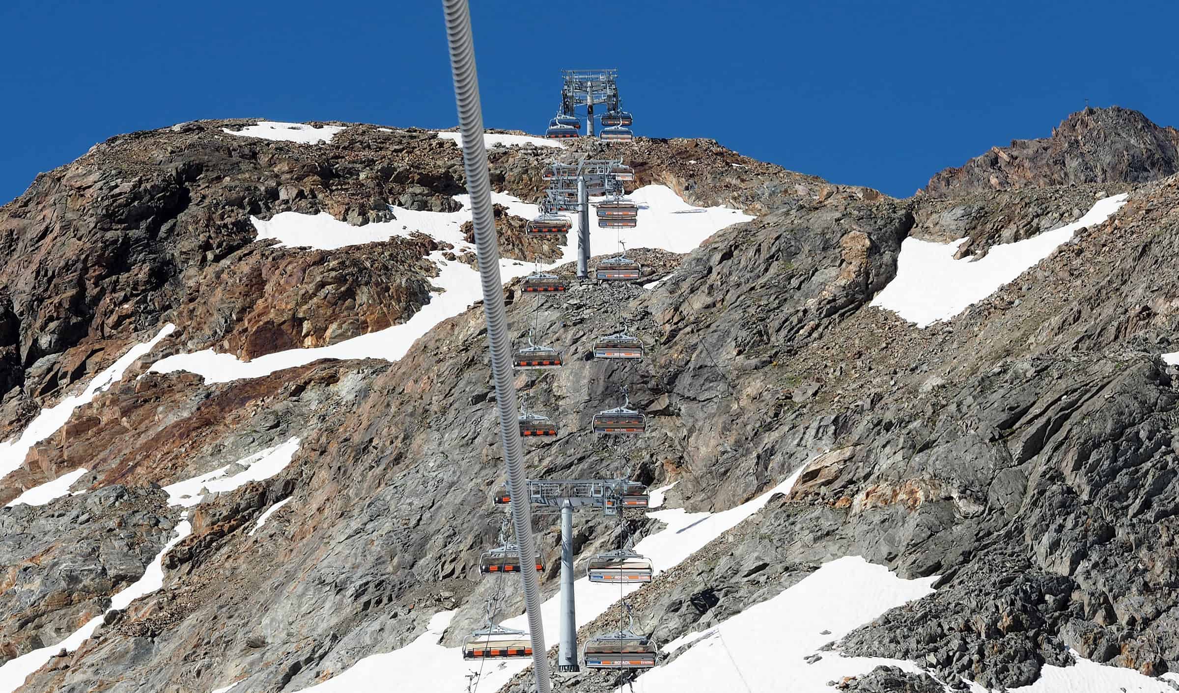 Skilift op de Stubai Gletsjer