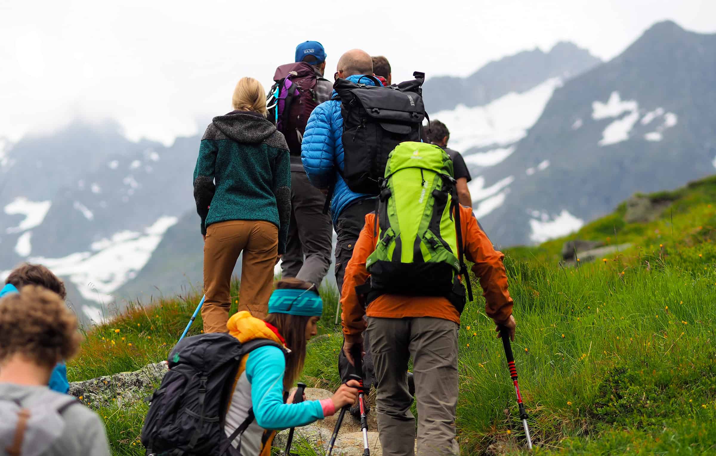 De hike de berg op