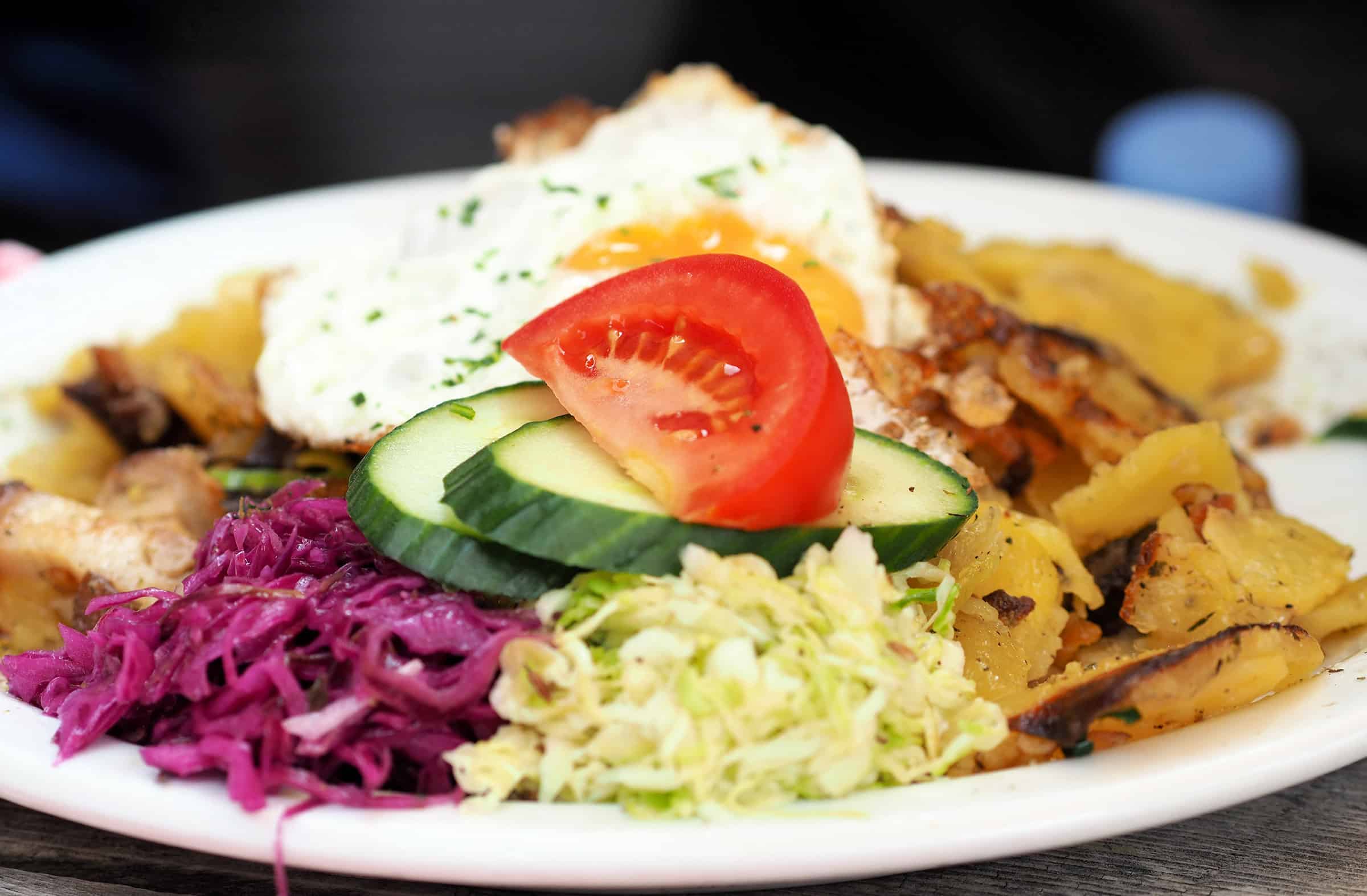 Heerlijk eten in de Franz Senn Hutte: Aardappelschotel