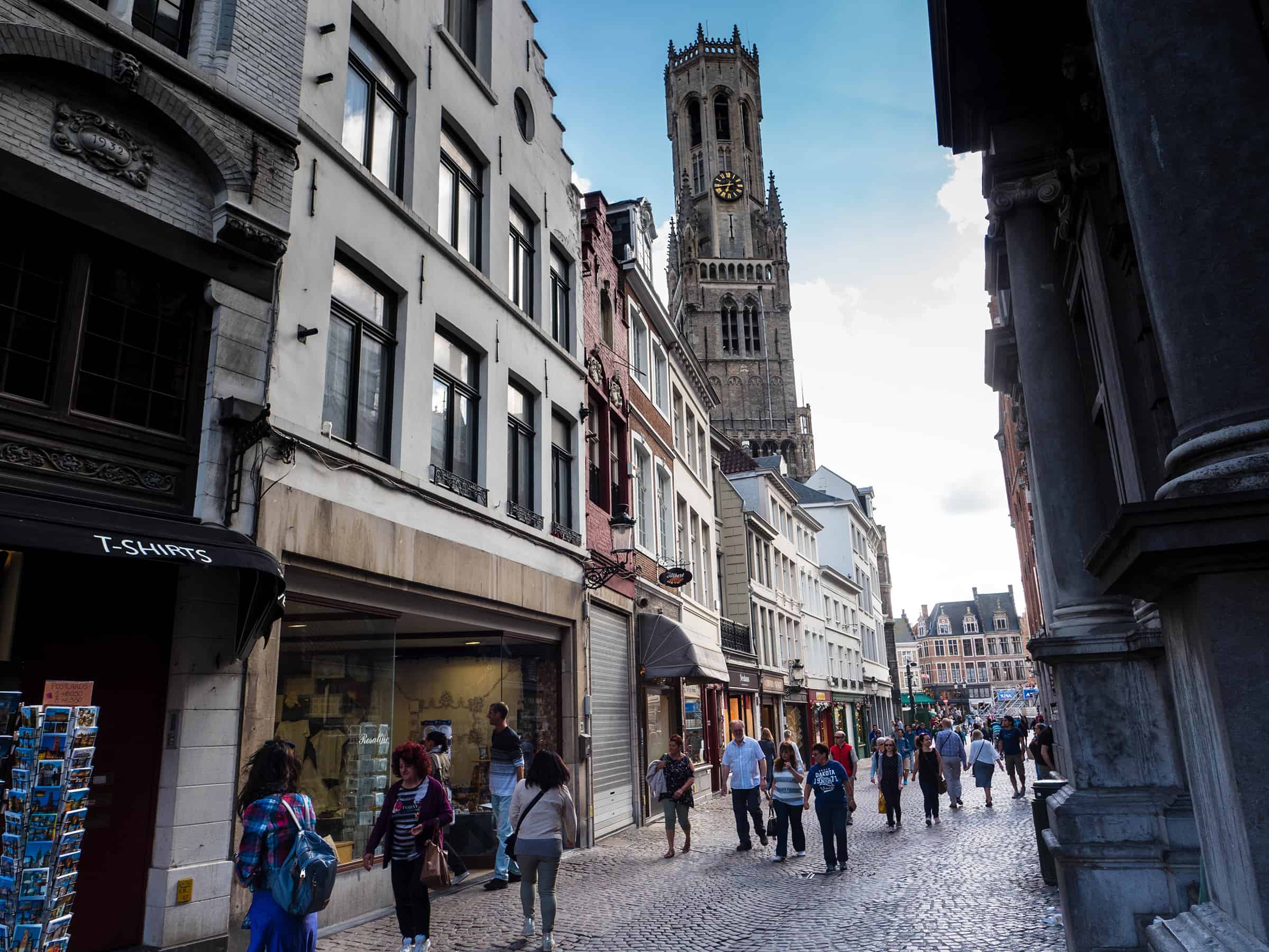 Gezellige winkelstraatjes in Brugge