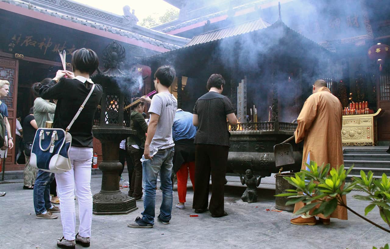 Tempel op de berg van Hangzhou