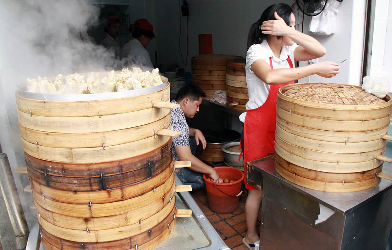 Eten langs de straat in Shanghai