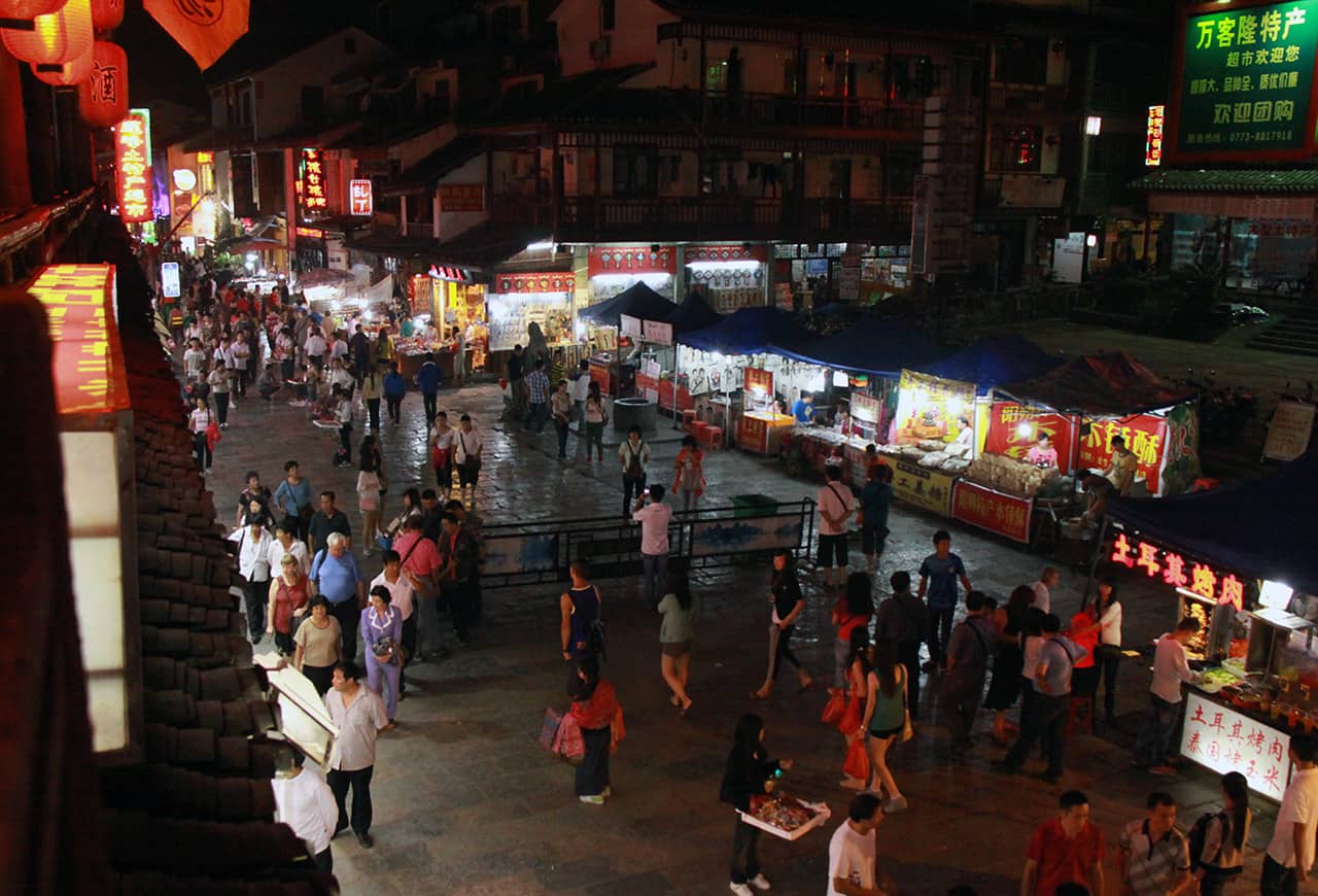 Yangshuo in de avond