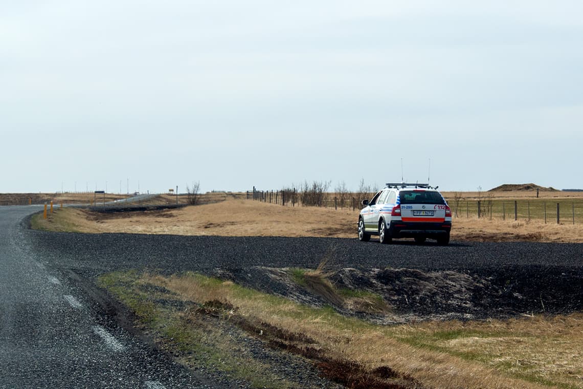 Politie controle langs de weg