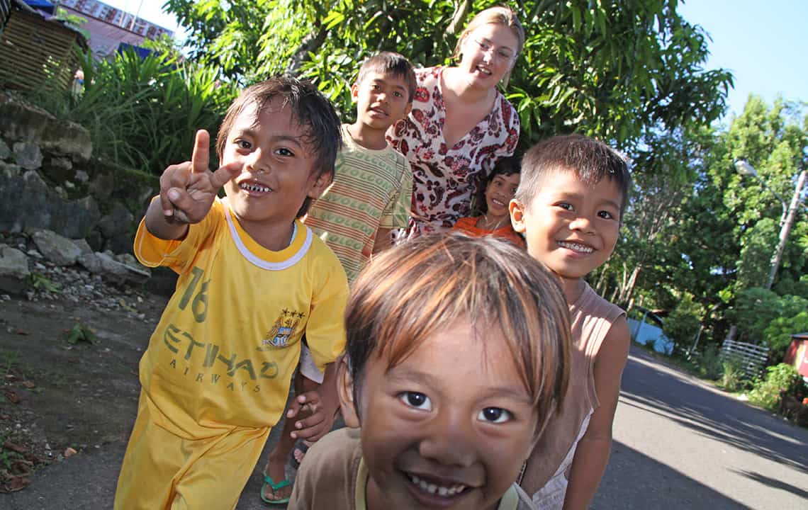 Lachende kinderen