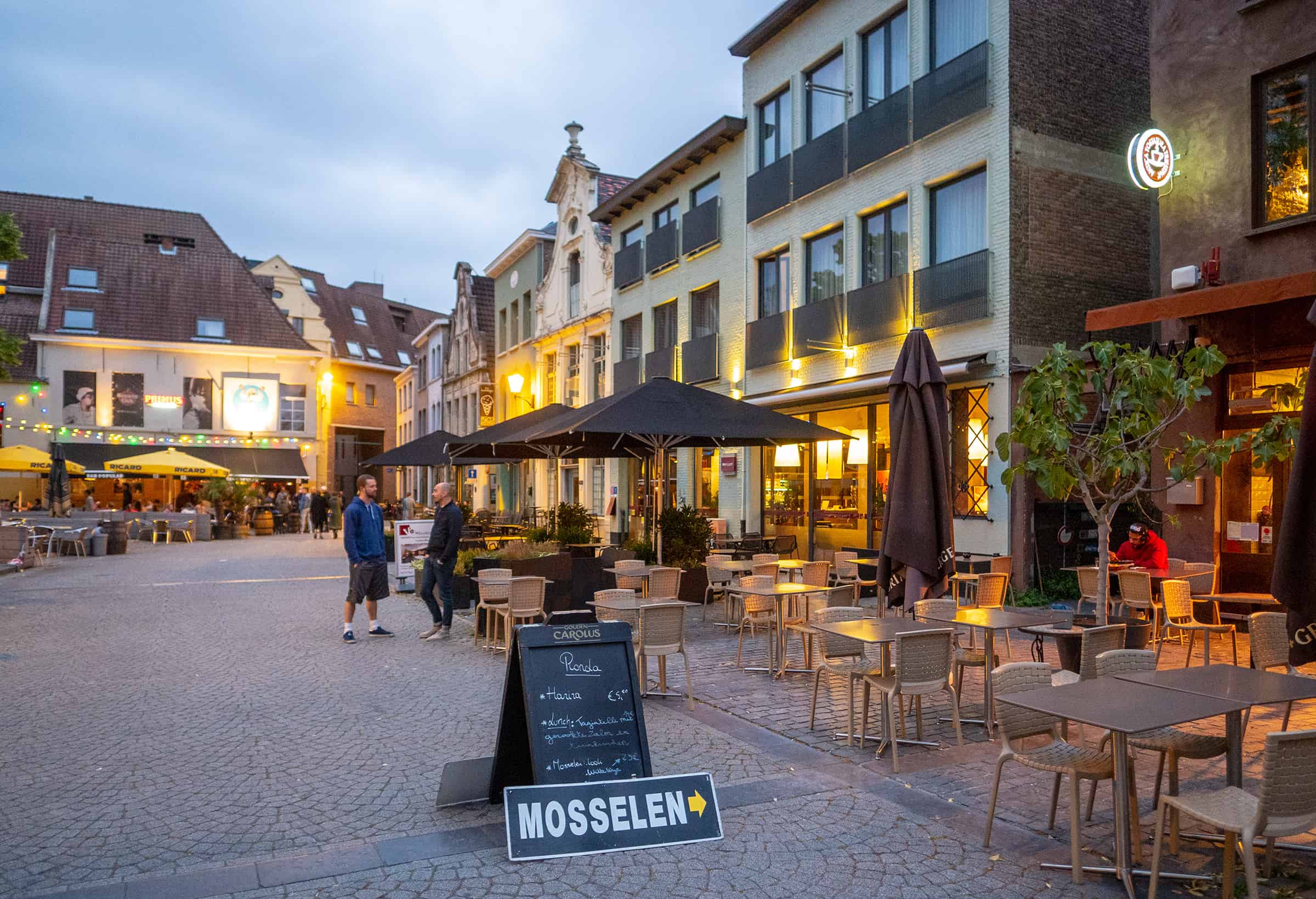 Leuke terrasjes aan de Vismarkt