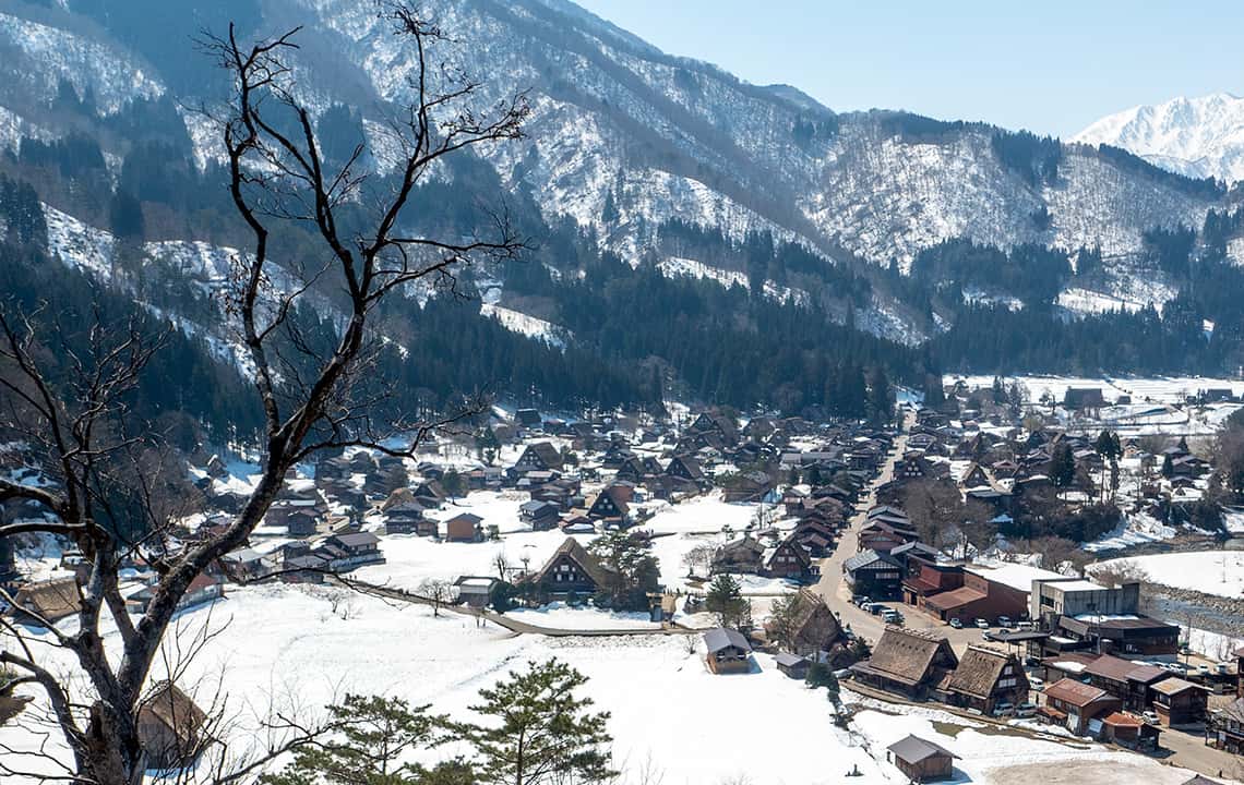 Uitkijkpunt Shirakawa-Go