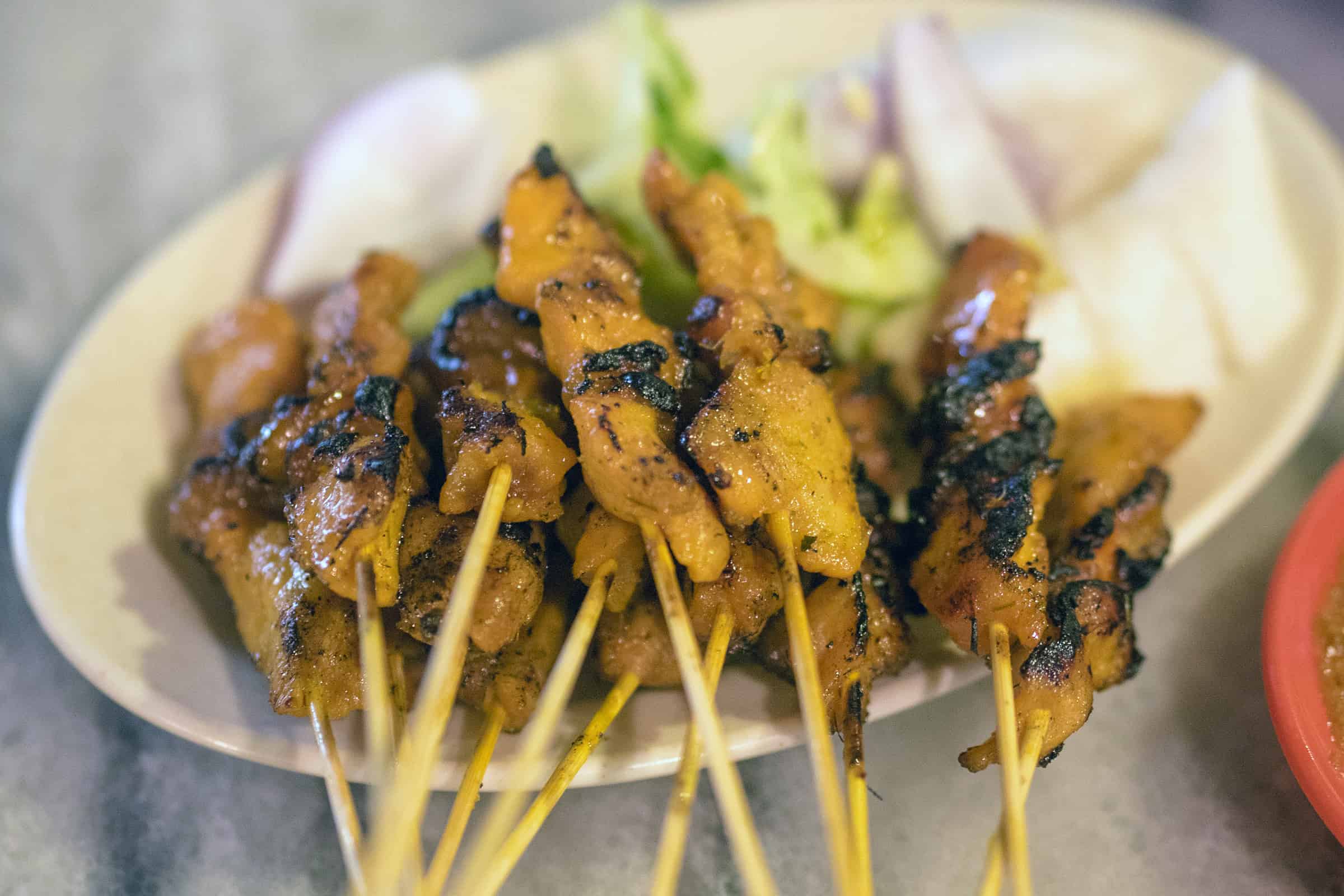 Heerlijke sate in Kuala Lumpur