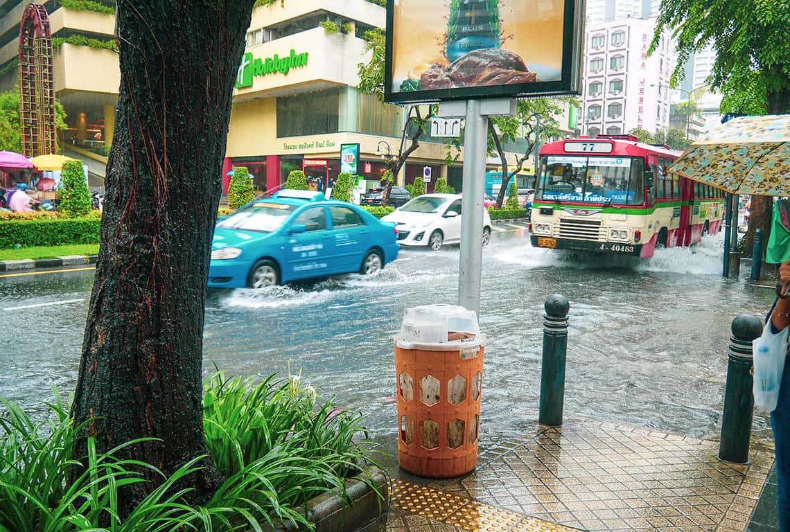 Overstroming centrum Bangkok