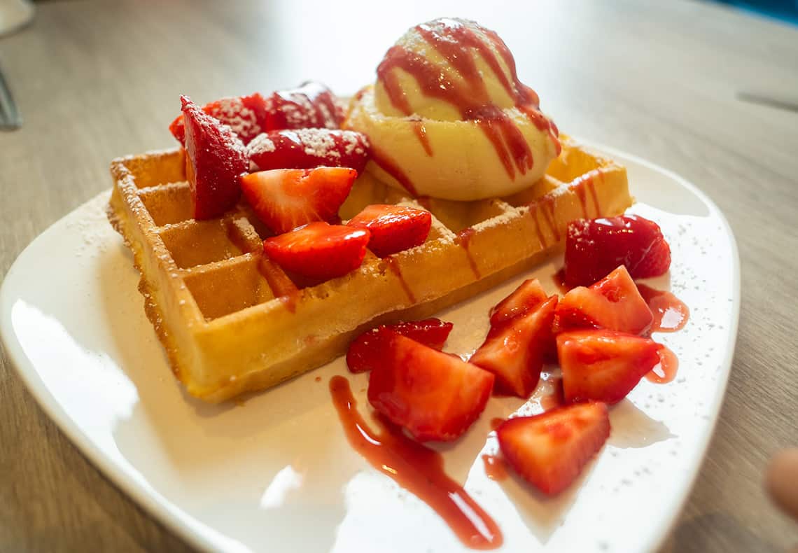 Lekkere wafel in Dinant